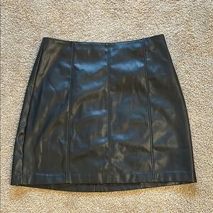 Abercrombie & Fitch Black Leather Skirt